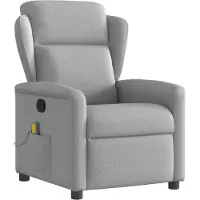 Syfax Massagesessel Wolkengrau Stoff