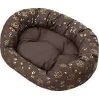 Doggy Hundebett mit Wasserdichtes Matratze "Amazing" – Orthopädisches Haustierbett oval für Innen & Außen – 115x95 cm