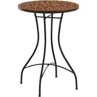 Syfax Mosaik-Bistrotisch Terrakotta Ø50x70 cm Keramik