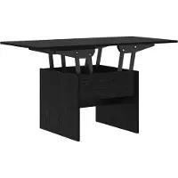 Syfax Couchtisch Schwarz Eichen-Optik 55 x 54,5 x 45 cm Holzwerkstoff
