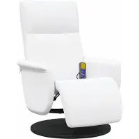 Syfax Massage Relaxsessel Weiß 71 x 90 x 105 cm Kunstleder