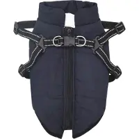 vidaXL Hundemantel Marineblau L32 Fleece und Polyester