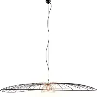Reality Hängeleuchte Lauris, schwarz matt, Ø 200 cm, Metall, E27