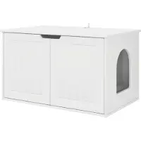 Syfax Katzenhaus Glänzend Weiß 85 x 55 x 50,5 cm Holzwerkstoff