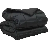 Syfax Winterbettdecke Schwarz 135 x 220 cm Satin und Mikrofaser
