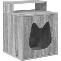 Syfax Katzenhaus Sonoma-Grau 42,5 x 40 x 53,5 cm Holzwerkstoff