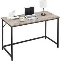 Vasagle Schreibtisch Computerschreibtisch Schreibtisch für Arbeitszimmer Schlafzimmer 60 x 120 x 76 cm Industriedesign Metallgestell Grau-Schwarz