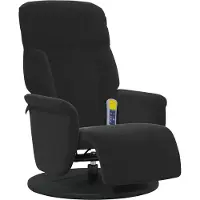 Syfax Massage Relaxsessel Schwarz 91 x 71 x 105 cm Samt