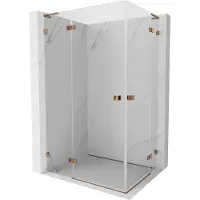 Mexen Lunar L Duo Duschkabine schwenkbar 105 x 90 cm, transparent, Roségold - 834L-105L-090P-60-00