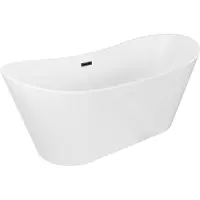 Mexen Montana freistehende Badewanne 170 x 80 cm, weiß, schwarzer Überlauf - 52011708000-70