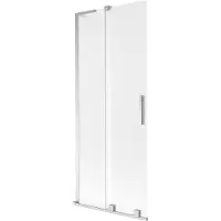 Mexen Velar L Badewannenwand 2-flügelig, verschiebbar 80 x 150 cm, matt, Chrom - 896-080-003-31-01