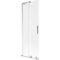 Mexen Velar L Badewannenabtrennung 2-flügelig verschiebbar 75 x 150 cm, matt, chrom - 896-075-003-31-01