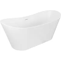 Mexen Montana freistehende Badewanne 170 x 80 cm, weiß, Überlauf weiß - 52011708000-20