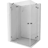 Mexen Lunar Duo Pendeltür-Duschkabine 95 x 75 cm, Transparent, Gun Metal - 834-095L-075P-95-00