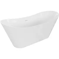 Mexen Celia freistehende Badewanne 170 x 75 cm, weiß, weißer Überlauf - 52331707500-20