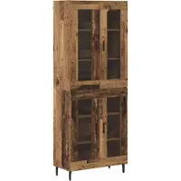 Syfax Highboard 2 stk. Altholz 69,5 x 34 x 180 cm Holzwerkstoff