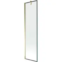 Mexen Next Badewannenfaltwand 1-flügelig 50 x 150 cm, schwarzer Rahmen, gold - 895-050-000-00-70-50