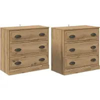 Syfax Sideboards 2 stk. Artisan-Eiche 70 x 35,5 x 67,5 cm