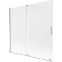 Mexen Velar 2-flügelige, verschiebbare Badewannenabtrennung 170 x 150 cm, matt, Chrom - 896-170-000-31-01