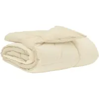 vidaXL Ganzjahresbettdecke 155 x 220 cm 4 Jahreszeiten Creme