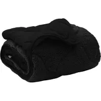 vidaXL Ganzjahresbettdecke Gepolstert Schwarz 240 x 260 cm