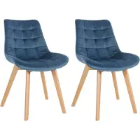 CLP 2er Set Stühle Brook Samt (Farbe: gelb)