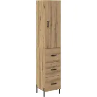 Syfax Highboard Artisan-Eiche 34,5 x 34 x 180 cm Holzwerkstoff