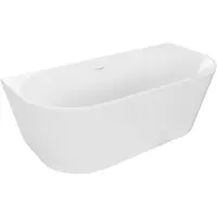 Mexen Oval freistehende Wanne an der Wand 170 x 80 cm, weiß, Überlauf weiß - 52671708000-20
