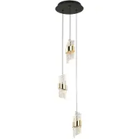 ITALUX LED-Pendelleuchte 1700 lm 3000K Gold Tonga PND-26374-3-23W-3K-BK-GD