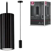 Paulmann Hängelampe Lirena, schwarz matt, Ø 6 cm, Metall