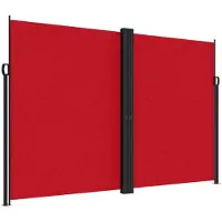 Syfax Seitenmarkise Ausziehbar Rot 220x1000 cm