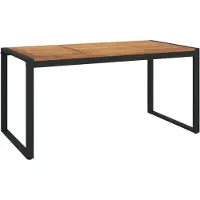 Syfax Gartentisch mit Beinen in U-Form 160x80x75 cm Massivholz Akazie