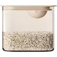 Brabantia Vorratsbehälter mit Messlöffel – 1,3 Liter – 12,3 x 15,4 x 10,6 cm