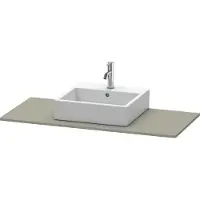 Duravit Konsole XSquare 80x55cm, steingrau s-matt, m 1 Ausschn