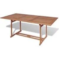 Syfax Gartentisch 180x90x75 cm Massivholz Teak