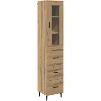 Syfax Highboard Artisan-Eiche 34,5 x 34 x 180 cm Holzwerkstoff
