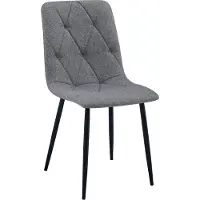 Leobert LIBRA Stuhl - dunkelgrauer Stoff / schwarze Beine x 1