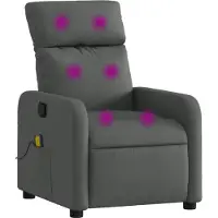 Syfax Massage-Relaxsessel, Stoff, Dunkelgrau