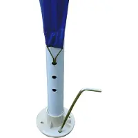 Syfax Gartenpavillon Partyzelt 3 x 3 x 2,5 m Blau Stahlrohr Rahmen Polyethylen