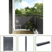 The Living Store Balkon-Sichtschutz Anthrazit 400x90 cm Poly Rattan