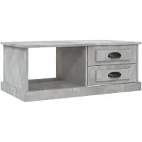 Syfax Couchtisch Betongrau 90x50x35 cm Holzwerkstoff
