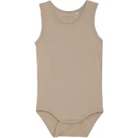 Minymo Body ohne Ärmel - Viskose - Einfach Taupe - - 50 - Body ärmellos
