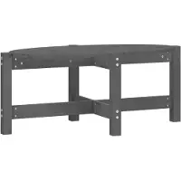 Syfax Couchtisch Grau 87x48x35 cm Massivholz Kiefer