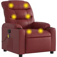Syfax Massagesessel Weinrot Kunstleder
