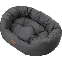 Doggy Hundebett mit Wasserdichtes Matratze "Amazing" – Orthopädisches Haustierbett oval für Innen & Außen – 75x60 cm