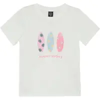 Color Kids Tshirt W. Print Short Sleeve 742664 snow white (1161) 92