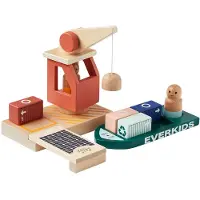 Kids Concept Kinder Containerhafen Aiden - ab 2 Jahre - 23,5x19,5x19cm