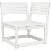Syfax Garten-Ecksofa Weiß 73x73x78 cm Massivholz Kiefer