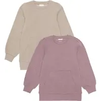 Minymo Sweatshirt - 2er-Pack - Elderberry/Regentag - - 5 Jahre (110) - Sweatshirts