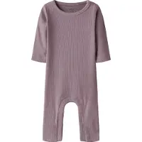 Name it Body "NBNNAKAL LS SUIT NOOS", Jungen, Gr. 50, N-Gr, lila (elderberry), Sweatware, Obermaterial: 95% Baumwolle, 5% Elasthan, unifarben, regular fit, Rundhals, Bodys Body